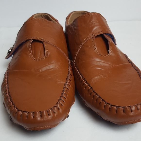 Coffee Leather Shoes Cowhide Chic Casual - Picture 2 of 8